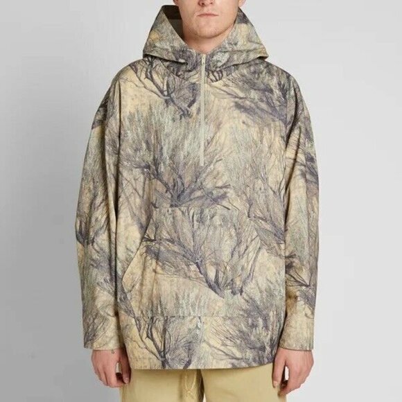 NEW YEEZY Season 4 Men's Small S 1/4 Zip Pullover Camo Tree Print Hooded Jacket - Picture 1 of 13